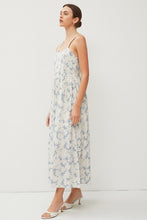 Slate Floral Print Smocked Back Strap Maxi Dress