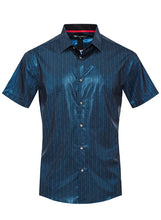 Dark Blue Button Down Short Sleeve Shirt
