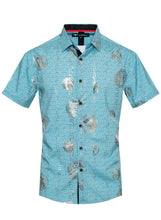 Blue Button Down Short Sleeve Shirt