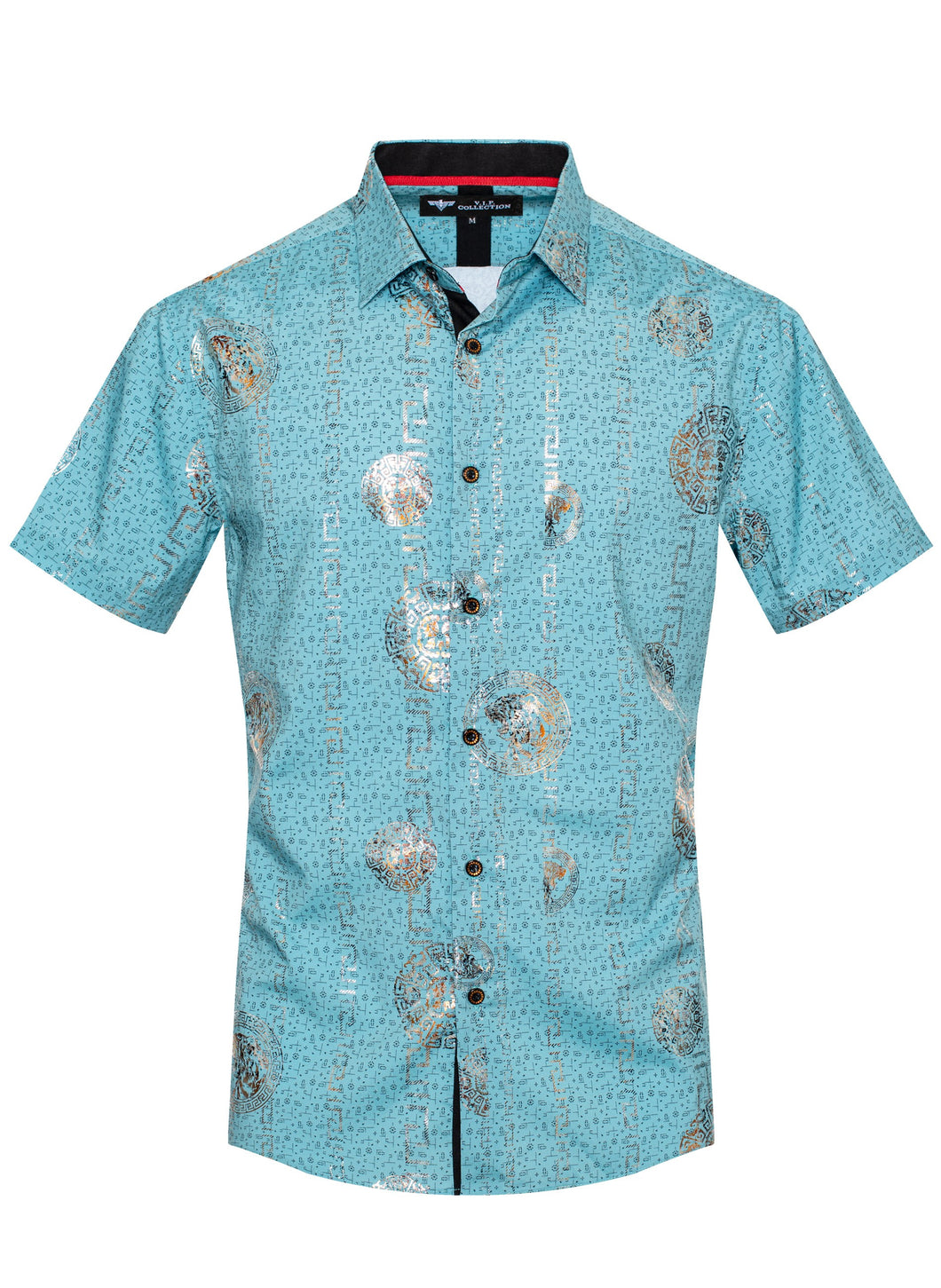 Blue Button Down Short Sleeve Shirt