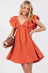 burnt orange dress casual Dresses | & Copper The dress features a classic collar Alexandranx New Spring & Summer