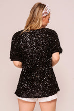 Black Game Day Football Sparkly Top