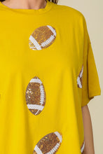 Gold Game Day Dazzling Football T-shirt