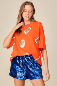 Orange Game Day Dazzling Football T-shirt