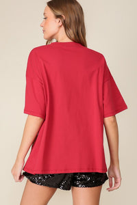 Burgundy Game Day Dazzling Football T-shirt