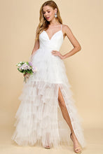 Ivory Sweetheart Neckline Tiered Maxi Dress