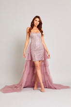 Mauve Sleeveless Sweetheart Cocktail Dress