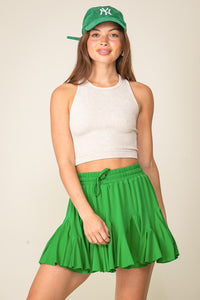 Kelly Green Tennis Babe Ruffled Skort