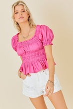 Pink Ruffle Detail Poplin Tiered Babydoll Top