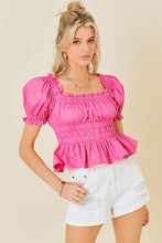 Pink Ruffle Detail Poplin Tiered Babydoll Top