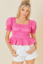Pink Ruffle Detail Poplin Tiered Babydoll Top