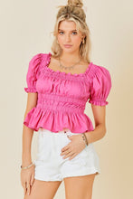 Pink Ruffle Detail Poplin Tiered Babydoll Top