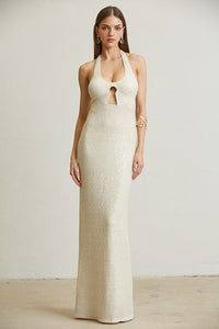 Icedcream Keyhole Front Sequined Long Dress