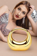 Gold Acrylic Moon Shape Evening Bag / Clutch Bag