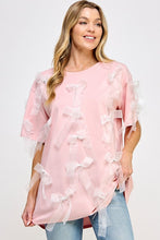 Pink Ribbon Detail R Neck Tunic