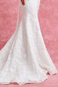 Off White Off Shoulder Sweetheart Top Mermaid Wedding Dress