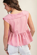 Pink Club Collared Blouse