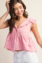 Pink Club Collared Blouse