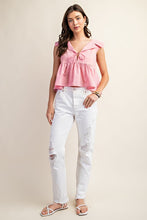 Pink Club Collared Blouse