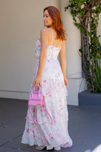 Ivory Print Chiffon Maxi Dress
