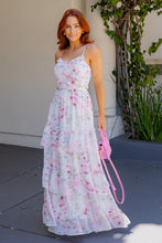 Ivory Print Chiffon Maxi Dress