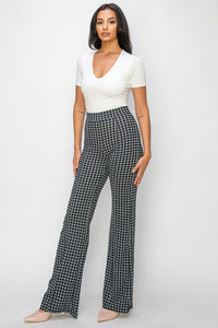 Greycombo Houndstooth High Waisted Trousers