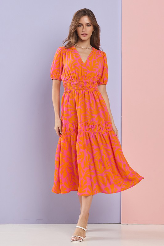 fuchsia orange dress Diva
