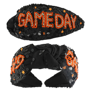 Orbk Gameday Top Knotted Jeweled Beaded Headband
