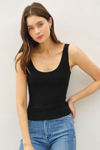 Black New Color- Basic Scoop Neck Tank