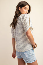 White Pleated Balloon Sleeve Novelty Top