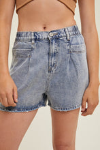 Raw Edge Hem Denim Shorts