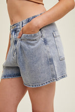 Raw Edge Hem Denim Shorts
