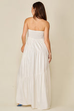White Strapless Maxi Dress