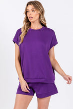 Purple Ultra Soft Top And Shorts Set