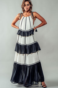 Ivory/Black Ursula Maxi Dress