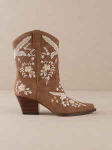 Cocoa The Bailey - Embroidered Cowboy Booties