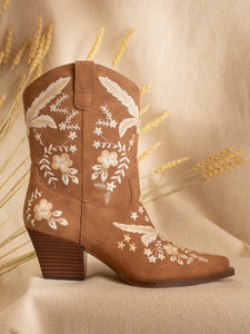 Cocoa The Bailey - Embroidered Cowboy Booties