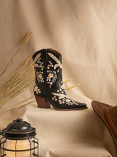 Black The Bailey - Embroidered Cowboy Booties