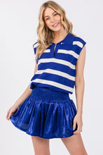 Royal Metalic Smocked Shorts