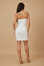 White Rose Ruffle Swirl Short Dress