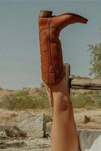 Brown Star Print Boots