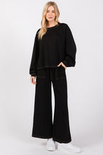 Black Scuba Top And Pants Sets