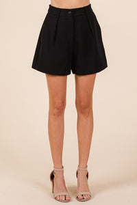 Black Halter Crop Top and Shorts Two Piece Sets