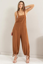 Brown Linen Tapered Overall