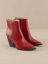 Red The Frankie - Pointed Toe Cap Booties