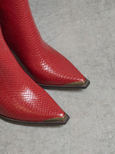 Red The Frankie - Pointed Toe Cap Booties