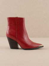 Red The Frankie - Pointed Toe Cap Booties