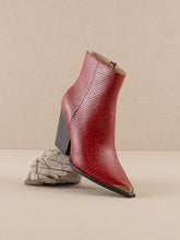 Red The Frankie - Pointed Toe Cap Booties