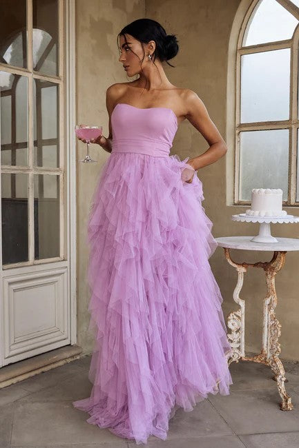 Orchid Strapless Tulle Maxi Dress Aquarius Brand Orchid Strapless Tulle Maxi Dress Aquarius Brand