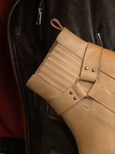 Khaki The Jayden - Motorcycle Booties